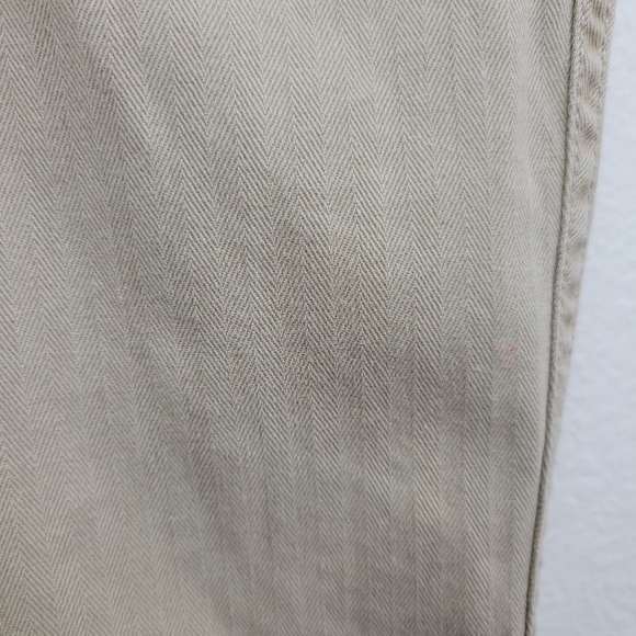 Lands' End Tan Mid Rise Straight Leg Pants With Stripe Detail Size 10 - Picture 5 of 10